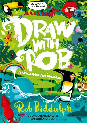 Cover: Draw With Rob: Amazing Animals