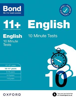 Image of Bond 11+: Bond 11+ 10 Minute Tests English 10-11 years: For 11+ GL assessment and Entrance Exams