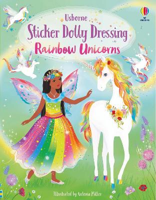 Image of Sticker Dolly Dressing Rainbow Unicorns