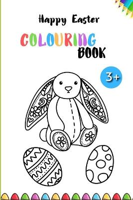 Cover of Happy Easter children colouring Book - 84 pages 6x9in